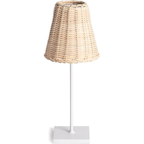 Lampe à Poser LED Portable Extérieur avec Batterie USB Rechargeable Métal Medinilla Blanc (1/3)