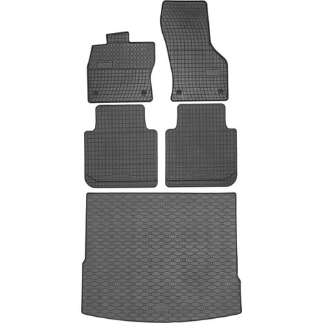 Ensemble de tapis de sol en caoutchouc pour VW Tiguan II SUV (2016-2024) + tapis de coffre