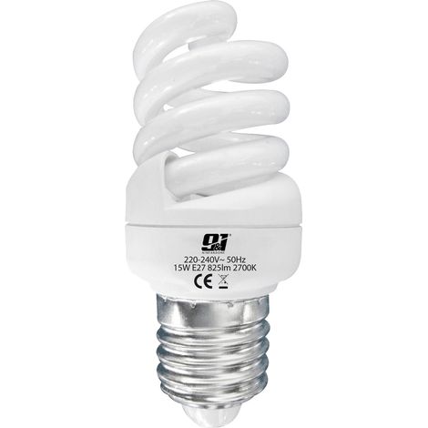 Orion91 micro t2 e27 spiral saving bulb 15w 900lm warm white 2700k 6000h orion91 simply - spazioluzio (1/3)