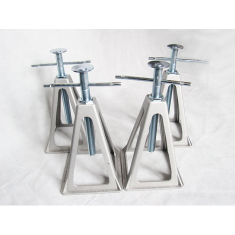Aluminium Stabilizer Stack Jack Stands X4 (Adjustable Caravan Trailer Levelling)