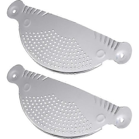 Lot de 2 passoires à pâtes en acier inoxydable, design semi-circulaire amélioré, ustensile de cuisine, 32,00 x 13,00 x 0,50 cm, filtration de l'eau (1/5)