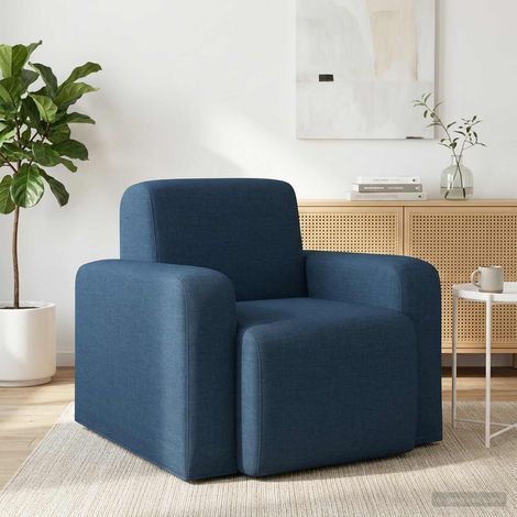 Poltrona Blu Tessuto vidaXL (1/5)