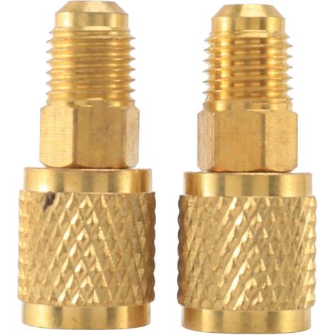 Adaptateur R410A : raccords rapides femelles SAE 5/16 pouce vers mâles SAE 1/4 pouce (1/5)