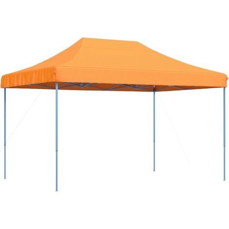 Tente de réception pliable orange, dimensions : 410 x 279 x 315 cm