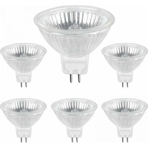 Lampe halogène MR16 GU5.3, 35 W, 12 V – Lot de 6 lampes orientables pour spot encastré, compatible avec transformateur basse tension