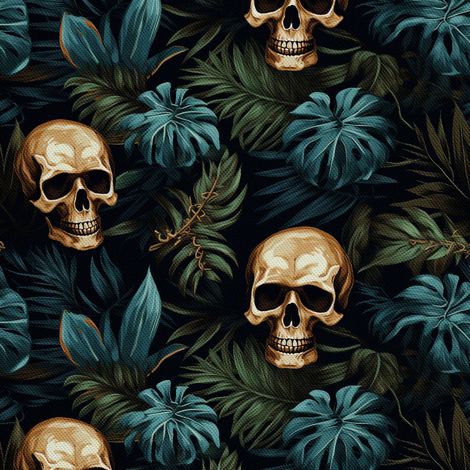 Tela Oxford decorativa para exteriores - Motivo de calavera I DX4788 (1/5)