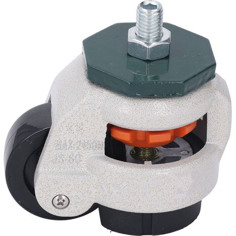 Roulette de nivellement M12 robuste et réglable avec poignée à cliquet pour établi et machines-outils, diamètre extérieur 51 mm (1/5)