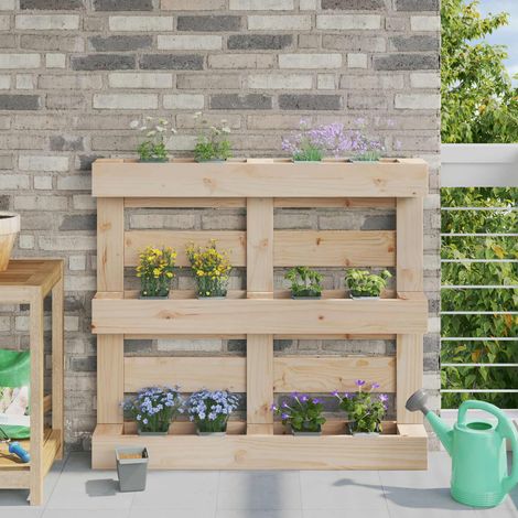 vidaXL Flower Boxes for Euro Pallets 24 pcs Light grey