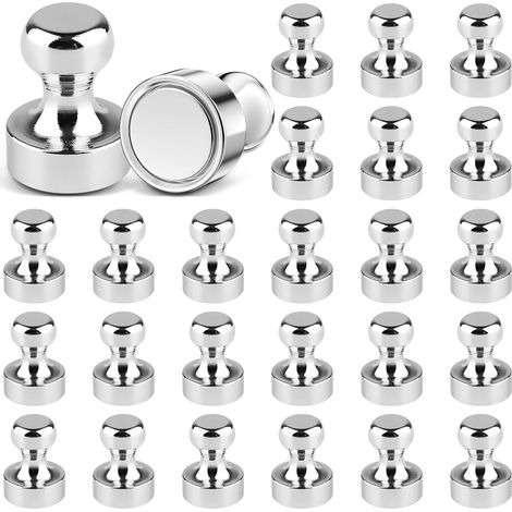 24 Stück Starke Magnete 16x20 mm, Kühlschrankmagnet, Neodym-Magnet, Kühlschrankmagnet, Magnettafelmagnete, Starker Magnet für Whiteboard (1/4)