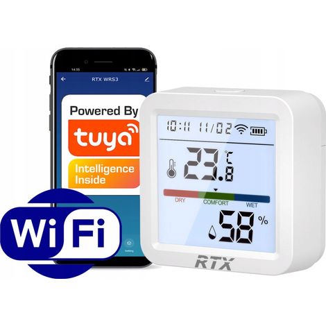 Sensor de temperatura y humedad WiFi LCD Tuya (1/5)