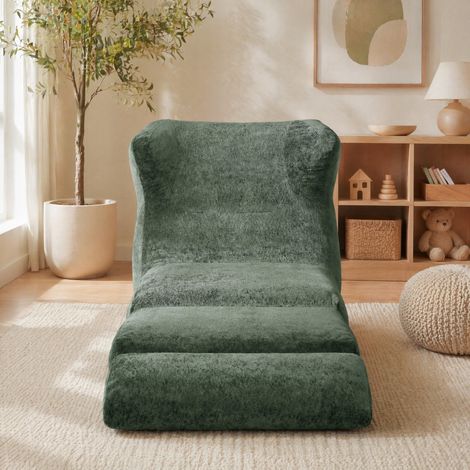 Sofá sillón convertible de espuma verde diseño único OKMYHOME