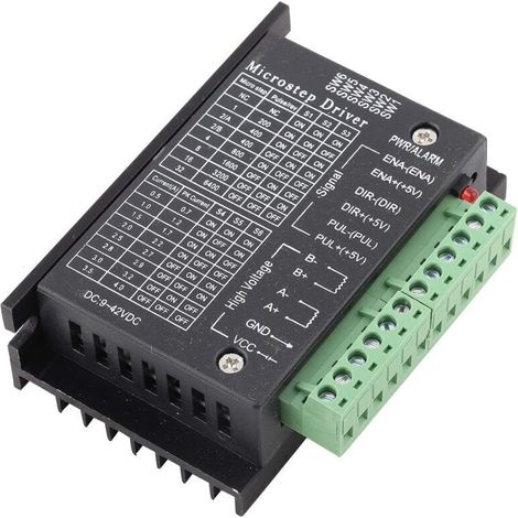 TB6600 0,5–4 A 9–40 V DC CNC-Schrittmotortreiber, 32 Auflösungen, Mikroschritt-Schrittmotor-Controller-Board-Modul für Nema 8, 11, 14, 16, 17 Schrittmotoren (1/4)