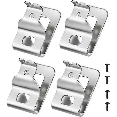 Gürtelclips, 4-teiliges Set mit Schrauben für Bohrmaschinenclips (N268241) für 20-V-Elektrowerkzeuge (DCD980, DCD98-Good)-Silver (1/5)