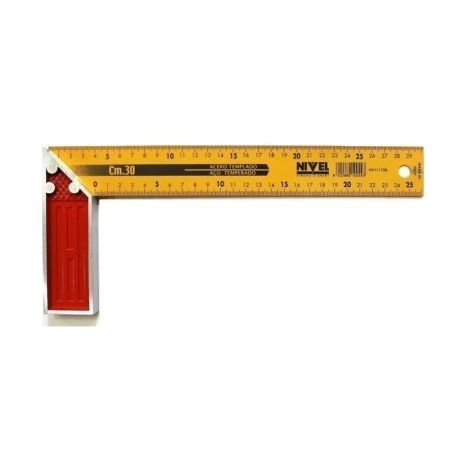 Escuadra Medicion Carpintero 300Mm Aluminio  Nivel