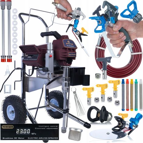 Pompa a Pistone Zenthril Apex B StandPro 2500W – Alta Pressione 20MPa, 3,2L/min Verniciatura Professionale Set Accessori Inclusi (1/5)