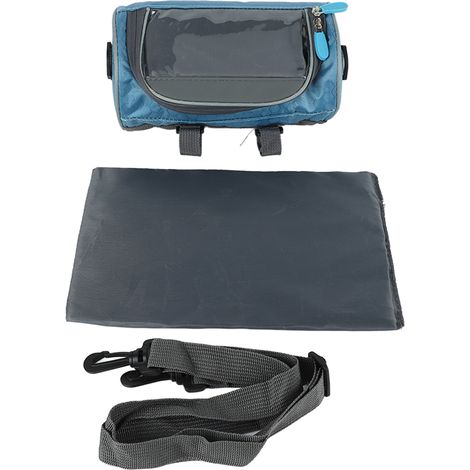 Sacoche étanche pour guidon de vélo, rangement avant avec sangle d'épaule amovible pour téléphone et navigation (1/5)