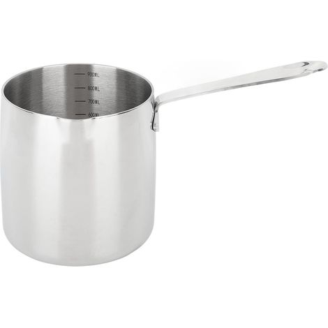 Soavoa Casserole à Lait Inox 304 900ml pour Chocolat Beurre et Repas Bébé (1/4)