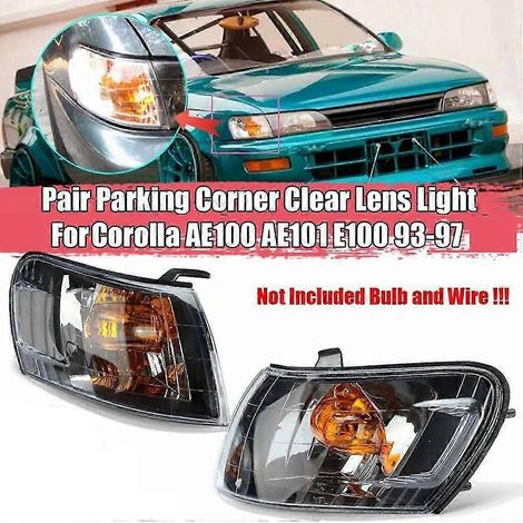 Paar Park-Eckleuchten mit Klarglas für Toyota Corolla AE100 AE101 E100 1993-1997