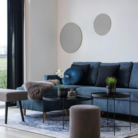 Miroir rond avec cadre effet laiton ø40 cm CODY (1/4)