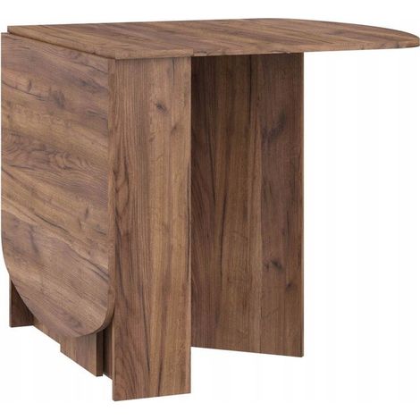 Bb-Loisir – Table à manger ovale pliante 150x80cm – Système de pliage simple – Plateau stratifié – Couleur tabac foncé (1/4)