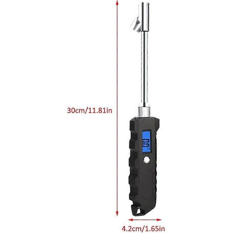Digitales Reifendruckmessgerät, 180 PSI Hochpräzisions-Reifendruckprüfer mit hintergrundbeleuchtetem LCD-Display
