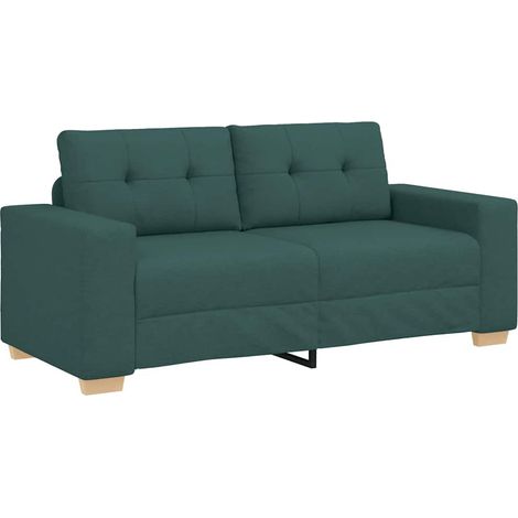 Divano Divanetto Verde Scuro 140 cm in Tessuto vidaXL