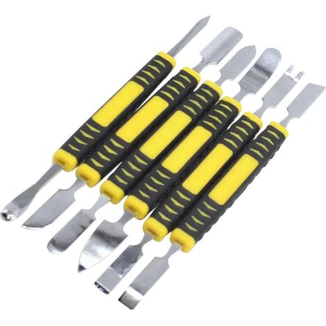 Kit 6 Pièces Outil de Réparation de Téléphone en Acier Inoxydable, Design Antidérapant, Dureté, pour Ordinateurs Portables et Petits Appareils Numériques (1/5)