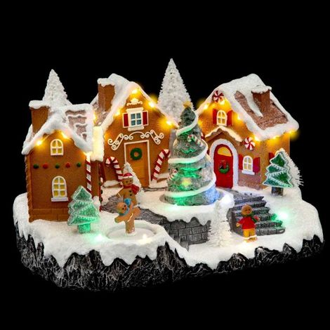 Paris Prix - Village De Noël maison Pain D'épice 31cm Multicolore