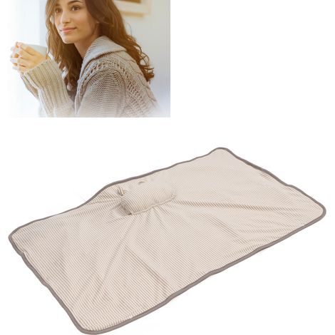 Couverture chauffante mignonne pour animaux, chauffe-mains USB pour bureau, chauffe-genoux, châle chauffant lavable, couverture chauffante, cerf brun. (1/5)