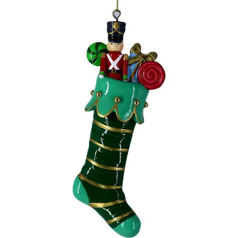 Calza natalizia befana in resina decorazione albero da appendere (1/3)
