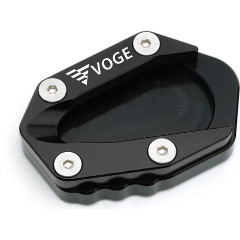 (Noir) Nouvelle béquille latérale CNC compatible avec les motos Loncin Voge 500R, 650DS, 300R, 300RR et 300AC. Agrandissement de la taille S maxpower. (1/4)