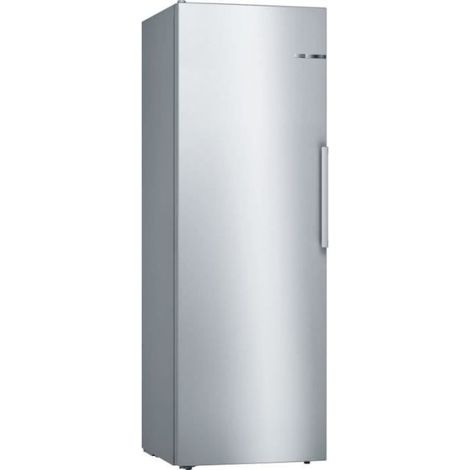 Bosch – Réfrigérateur pose-libre 1 porte – Volume 324 L – Dimensions H176xL60xP65 cm – Classe énergétique E – 39 dB – Inox (1/5)