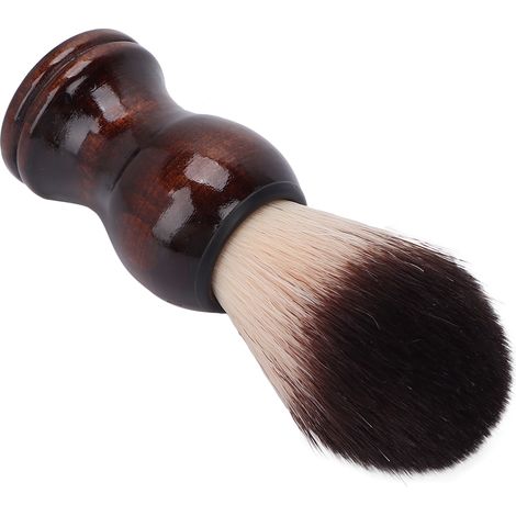 Pinceau de rasage à poils doux, pinceau à mousse à raser, manche en bois, brosse de nettoyage pour le rasage de la barbe (1/5)