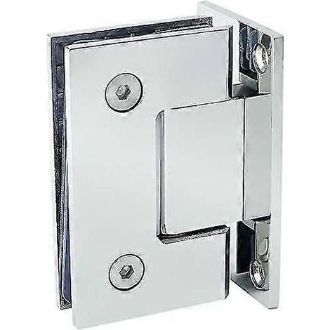 Promotion hivernale, charnière en acier inoxydable pour porte vitrée sans cadre, charnière bidirectionnelle pour porte de douche en verre (clip de soudure de 4 mm, angle de 90 degrés, acier inoxydable (1/4)