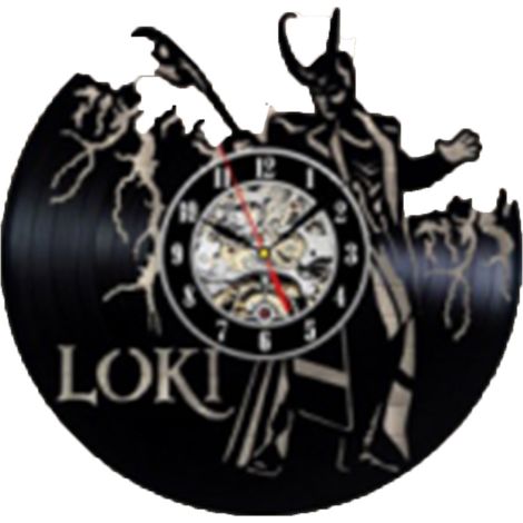 Horloge murale rétro noire personnage cinéma disque vinyle décoration maison