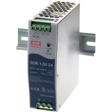 [GEBRAUCHT] B-Ware Mean Well Hutschienen-Netzteil SDR-120-48 48V DC 120W 2.5A Schraubklemme 1x