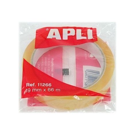 Ruban adhésif - APLI - 19mm x 66m - Transparent - Silencieux - Film 28 µm (1/2)