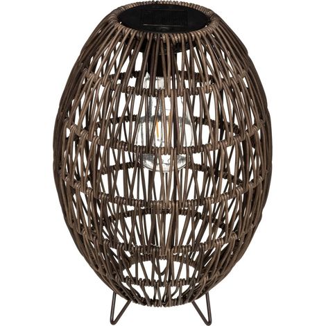 Lámpara solar de exterior Oval Beige - A.32 cm - Atmosphera créateur d'intérieur