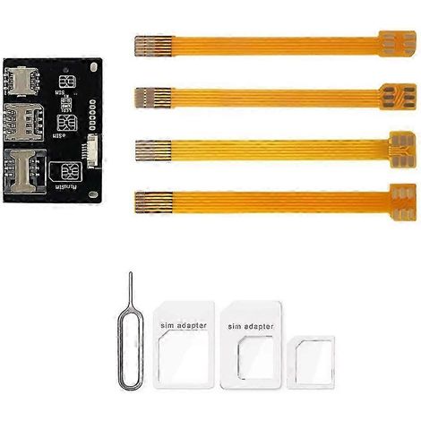 Un outil d'activation de carte à puce mobile 4 en 1 compatible avec les cartes Nano SIM, un câble flexible FPC 5/15 cm et un convertisseur de carte Micro SIM. (1/5)