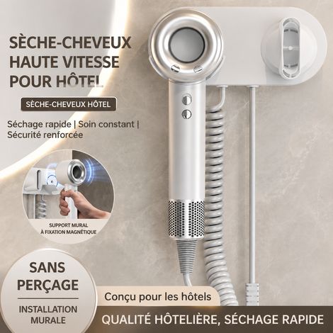 Sèche-cheveux mural haute vitesse 1600W blanc standard réf 5608 25,5 × 7,5 × 7 cm 713 g – Livraison gratuite
