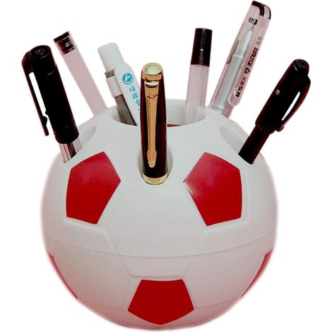 Porte-stylo de football multifonctionnel (rouge),