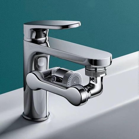 Aérateur de robinet, aérateur d'extension rotatif à 1080°, rallonge de robinet résistante aux éclaboussures, aérateur de robinet bidirectionnel à économie d'eau.