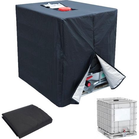 Housse de réservoir IBC Dailygoods 420D 1000 litres, protection UV, imperméable et anti-poussière, dimensions 120 x 100 x 116 cm (1/5)