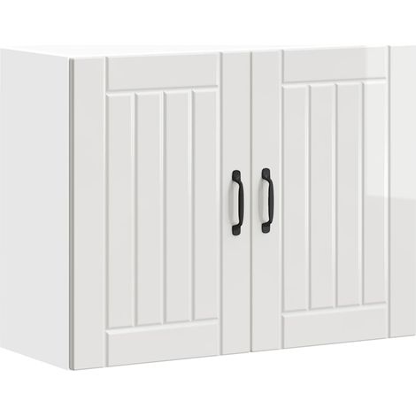 Küchen-Hängeschrank Lucca Hochglanz-Weiß Holzwerkstoff
