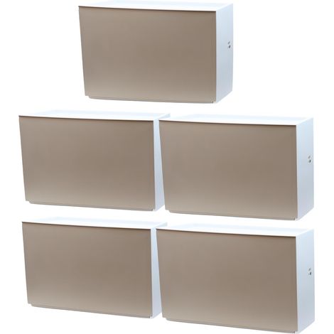 SET 5 SCARPIERE IN PROPILENE 51 X 17 X H39 CM COMPONIBILI IMPILABILI TORTORA (1/5)
