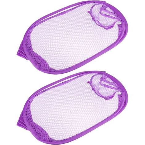 Bardusch-Lot de 2 paniers à linge filet violet résistant à l'abrasion, imperméable et lavable, pour chambre ou voyage (1/5)