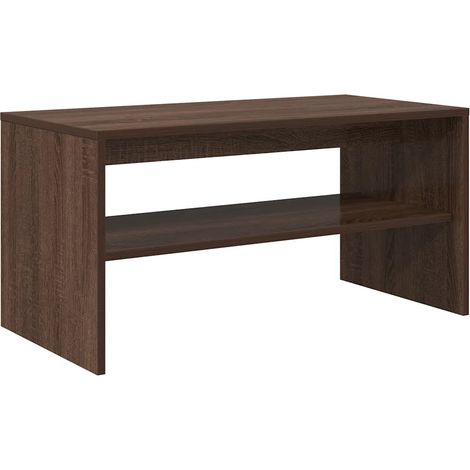 Meuble TV design moderne multifonction 80 x 40 x 40 cm en bois d'ingénierie marron (1/5)