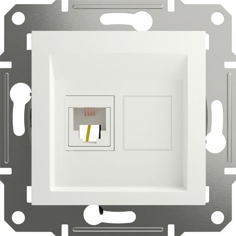Schneider Electric RJ11-Telefondose Asfora Weiß (RAL 9003) EPH4170121D 1 St. (1/5)