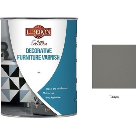 Liberon Decorative Furniture Varnish Paint - 750ml - Taupe