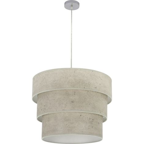 Colgante triple smile 3xe27 cromo/cemento gris regx50x50 cm (1/4)